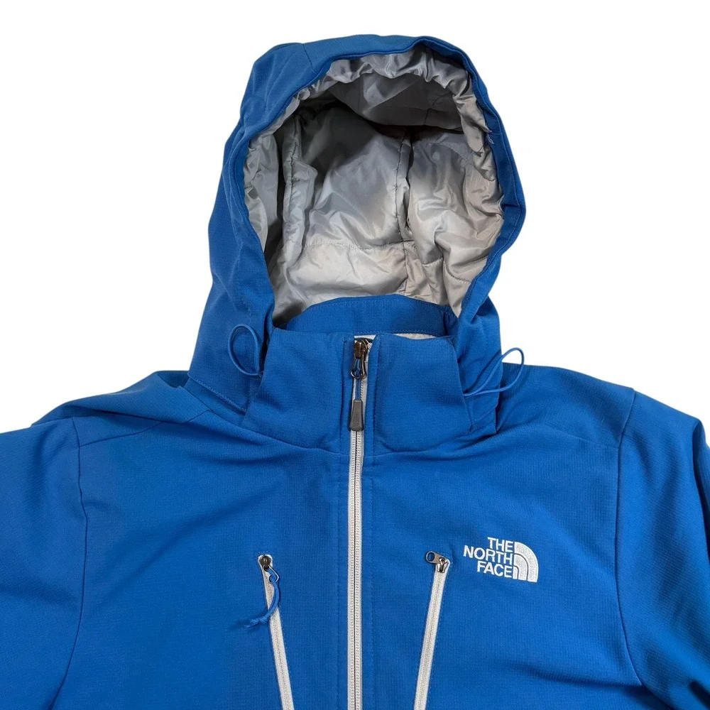 The North Face Mens Blue Apex Elevation Insulated Softshell Jacket Hooded Medium